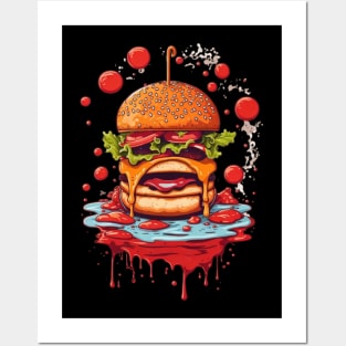 The yummy burger design Posters and Art